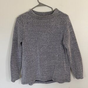 LOFT Marled Crewneck Sweater in Heather Gray